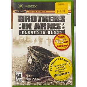 Xbox Brothers in Arms Earned in Blood Video Game Disc Complete CIB *No‎ Booklet*